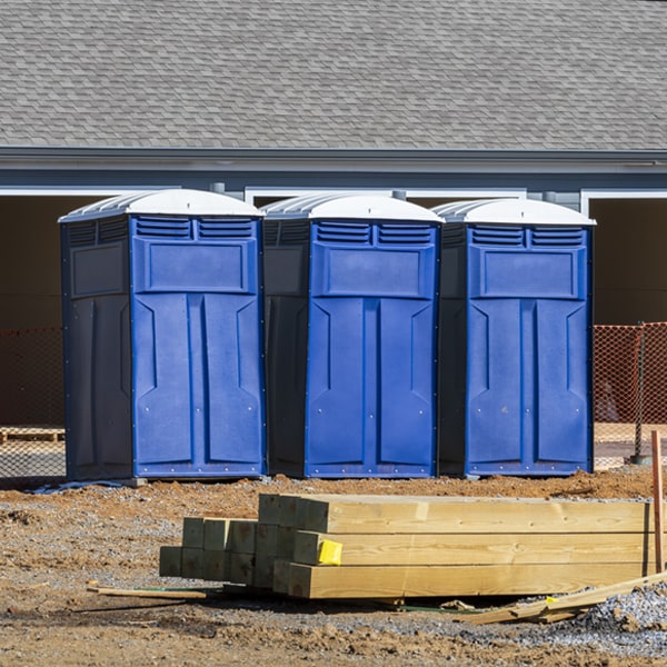 how can i report damages or issues with the portable restrooms during my rental period in Parrish